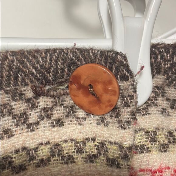 Red and Brown Mini Wrap Skirt for Casual Occasions - Picture 4 of 11